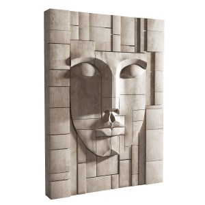 Face Wall Art Stone Frame