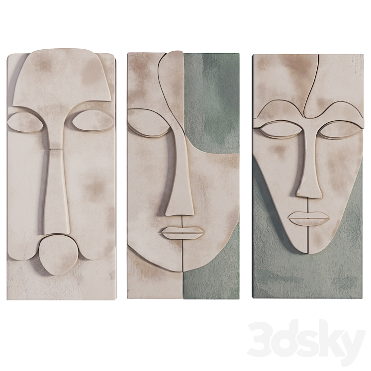 Modern Abstract Face Wall Art Decor