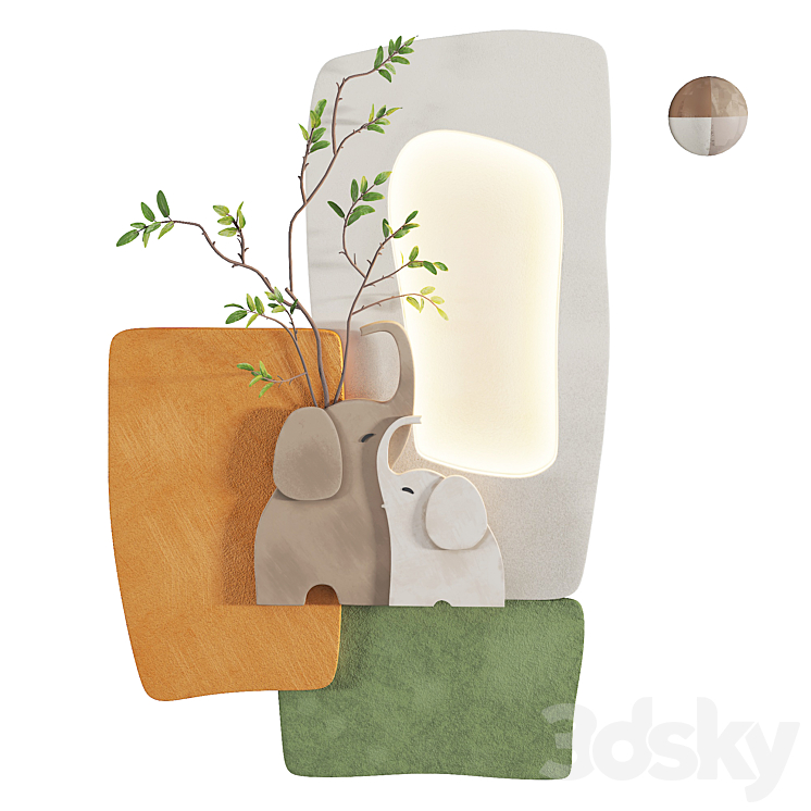 Modern Elephant Wall Art Frame